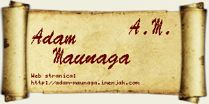 Adam Maunaga vizit kartica